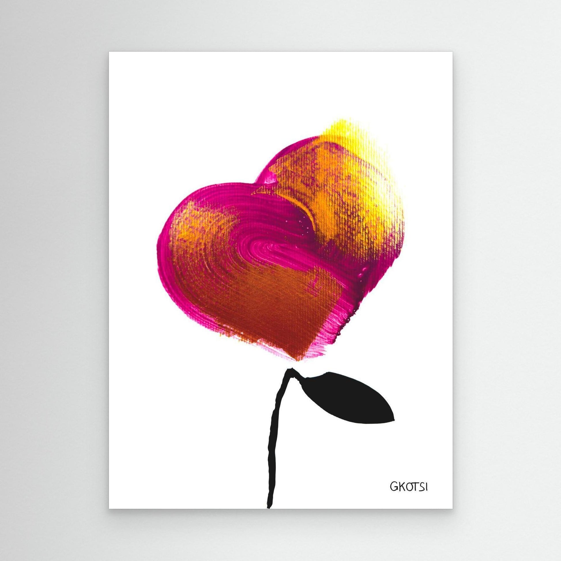 LOVE canvas print close-up view