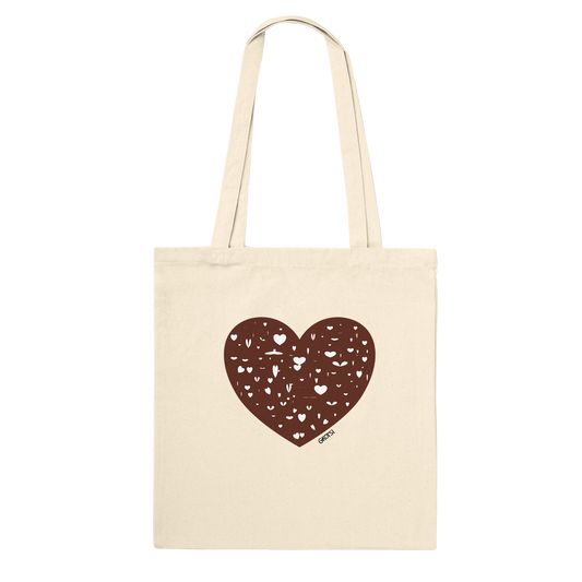 LOVE empowering design Premium Tote Bag natural color front view