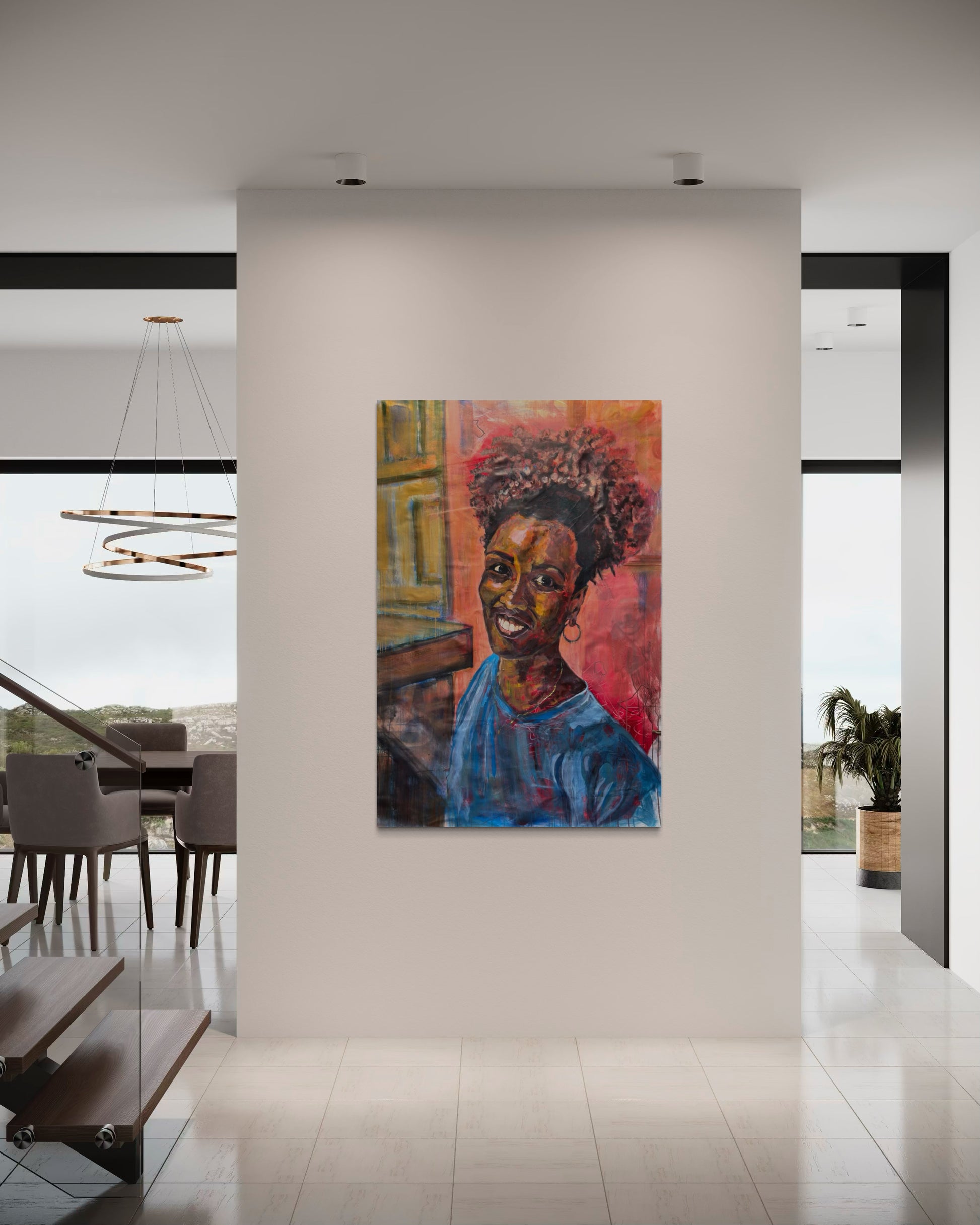 La mujer Cubana Travel Original Painting in luxury maisonette