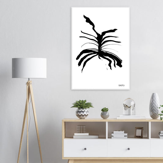 MELTING poster print above dresser in room interior