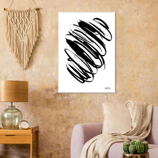 N THE CURRENT poster print in light brown living room interior