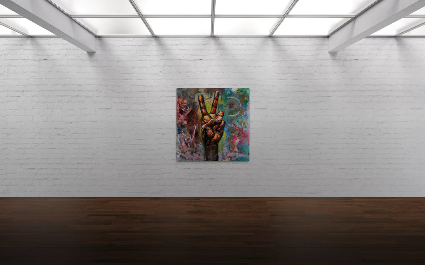 Peace Symbolic Abstract Original Painting in gallery