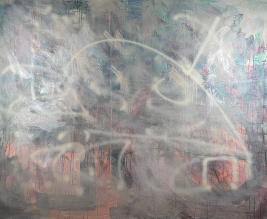 Calming Abstract Original Painting Relaxing close up detail