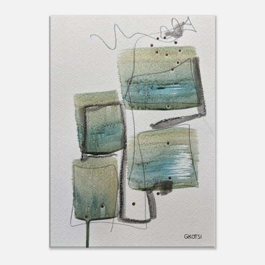 STRUCTURALLY Canvas print detail view - geometric artwork for modern spaces