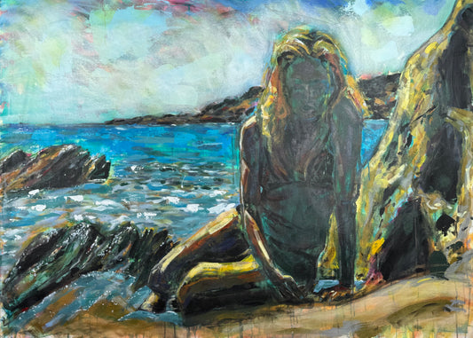 Tinos Greece Original Painting close up detail