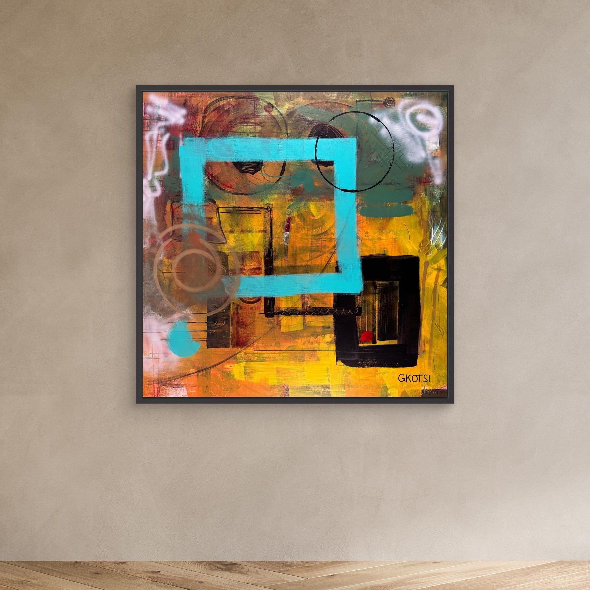 CLEAR IT Print with black frame - modern wall decoration

