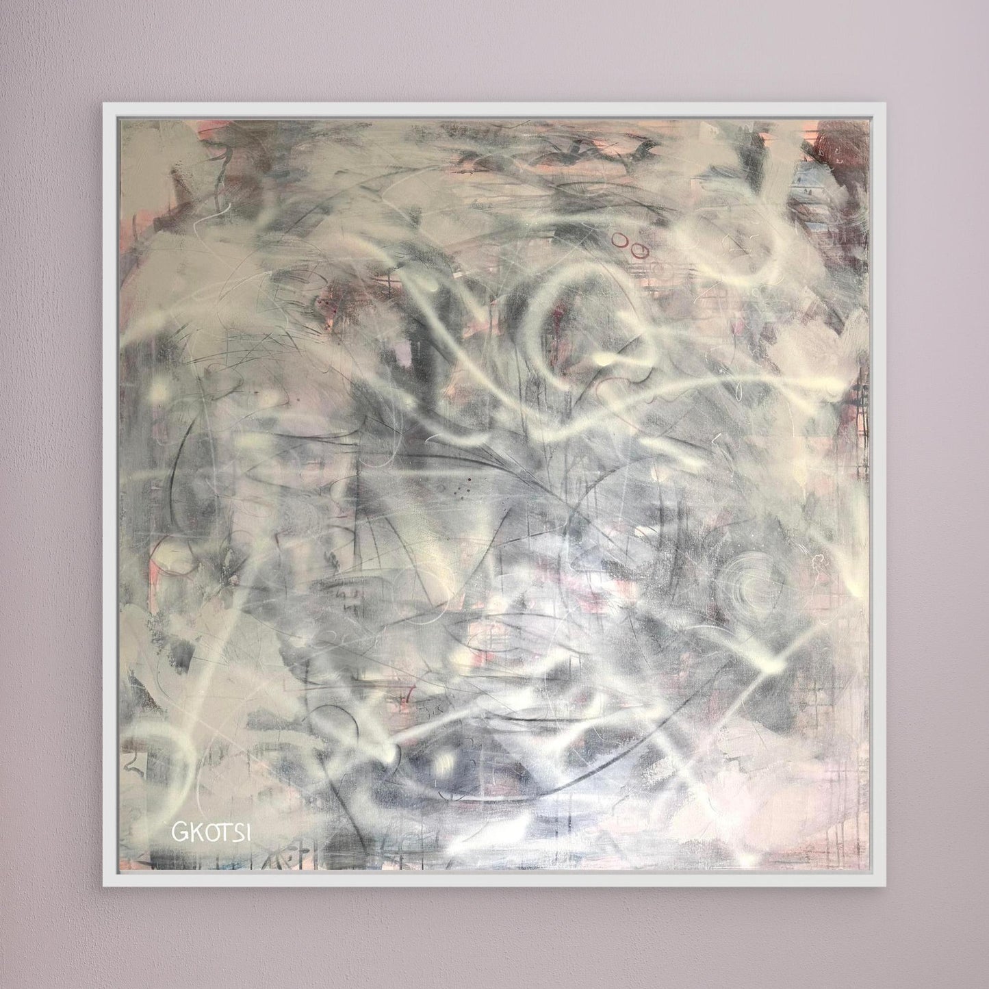 CONNECT Print with white frame - harmonious modern wall decoration