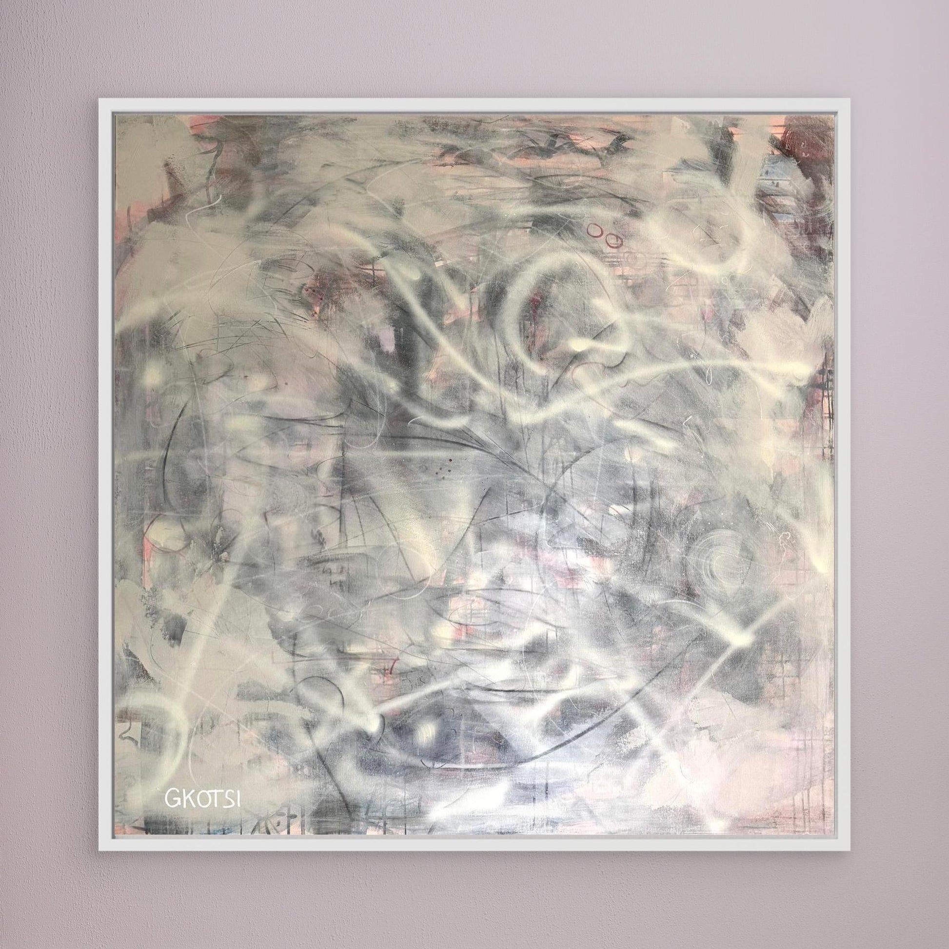CONNECT Print with white frame - harmonious modern wall decoration